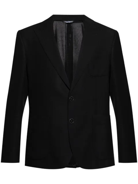 Dolce & Gabbana wool single-breasted blazer Black G2TF4TFM2GU