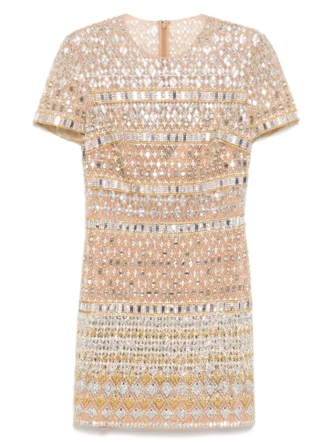 Elie Saab bead-embroidered dress Brown D00154N