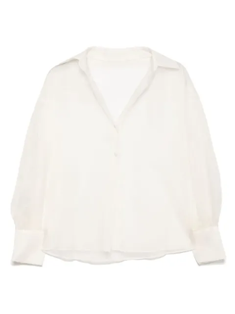 Isabel Sanchis silk long sleeves shirt White 146OSAMUP