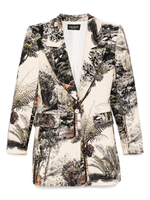 Isabel Sanchis landscape print long blazer Neutrals 154RIKU