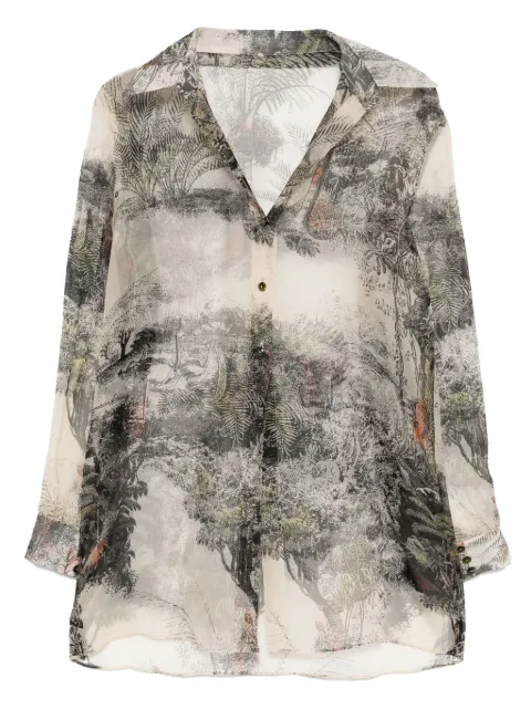 Isabel Sanchis landscape print long sleeves shirt Neutrals 154RIKUSHIRT
