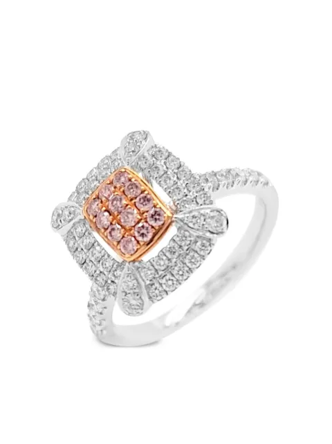 HYT Jewelry 18K white gold and platinum diamond ring Silver R573HR