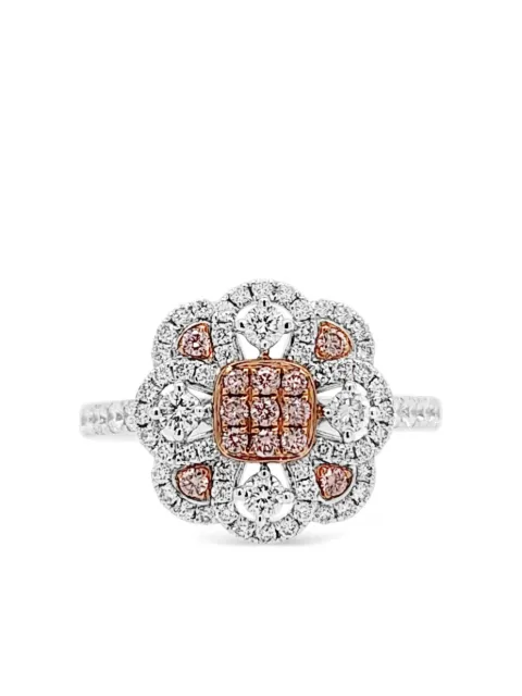 HYT Jewelry 18K white gold and platinum diamond ring Silver R542HR