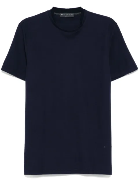 Brett Johnson double-collar T-shirt Blue FW24SJ02JAC2NAV48