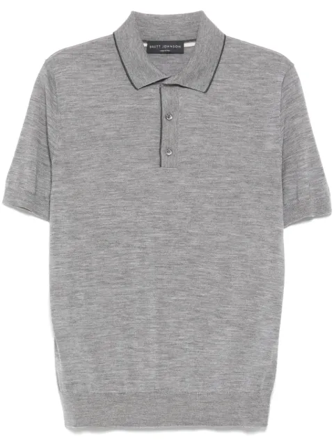 Brett Johnson wool short-sleeve polo shirt Grey FW24K226CARANTLGR48