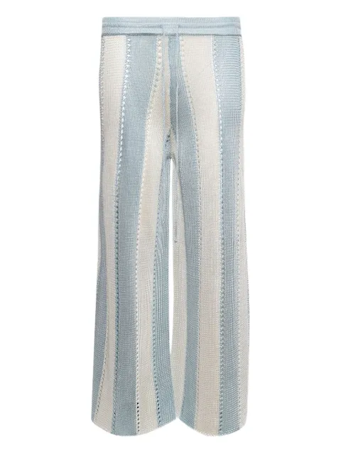 Calle Del Mar Cabana stripes knit trousers Blue CDMSP101TID