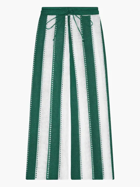 Calle Del Mar Cabana striped knit trousers Green CDMSP101PAL