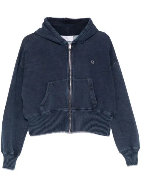 Giuseppe Di Morabito washed-effect cotton hoodie Blue 04SSTO286T04430