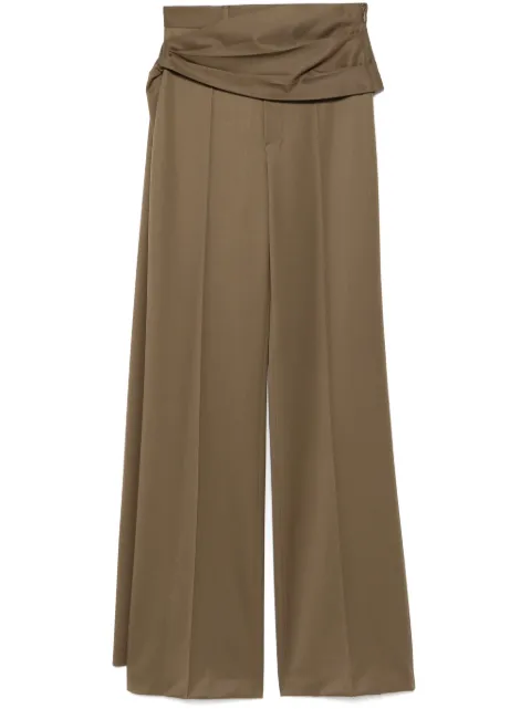 Giuseppe Di Morabito draped-detailing trousers Green 04SSPA11604410