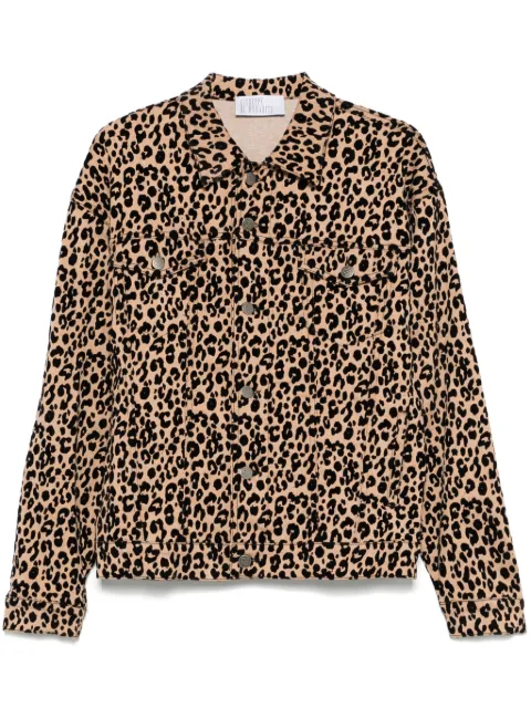 Giuseppe Di Morabito leopard-print denim jacket Brown 04SSDNJ01204414