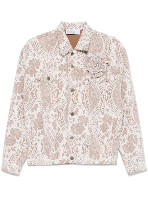 Giuseppe Di Morabito lace-effect denim jacket Neutrals 04SSDNJ012F04413
