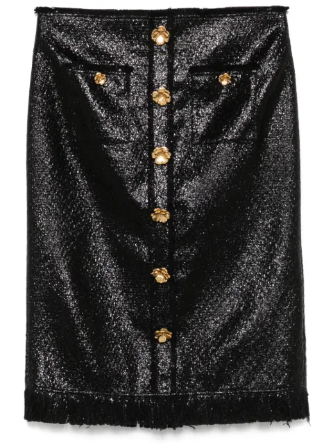 Giuseppe Di Morabito button-flower detailed mini skirt Black 04SSSK11104415