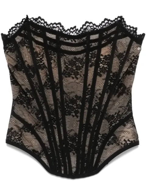 Giuseppe Di Morabito lace-appliqué corset top Black 04SSTO31004419