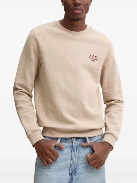 A.P.C. embroidered crew-neck sweatshirt Neutrals COHBVM27913