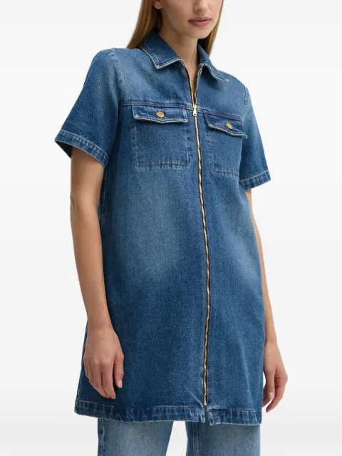 A.P.C. zip-front pocket denim mini dress Blue COGZUF35104