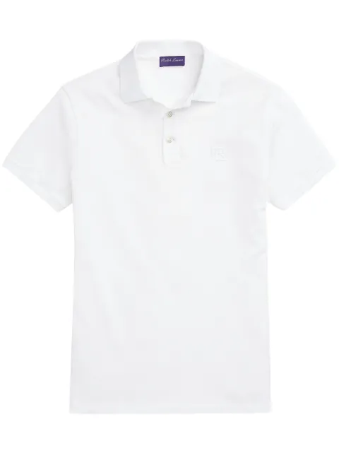 Ralph Lauren Purple Label logo-embroidered polo t-shirt White 790877021003