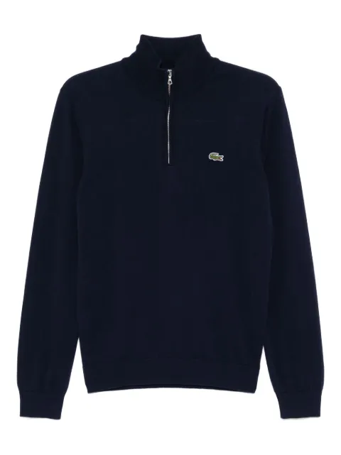 Lacoste High Zipped Neck Plain sweater Blue AH1980