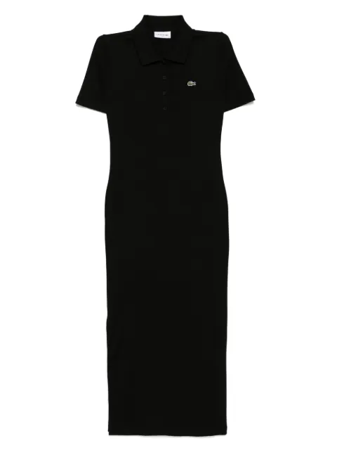 Lacoste cotton ribbed dress Black EF9622