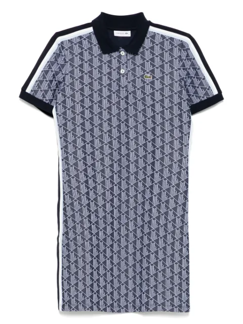 Lacoste monogram jacquard polo dress Blue EF2655