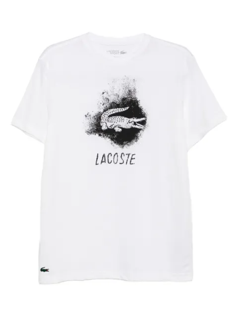 Lacoste ultra dry graphic sport T-shirt White TH8917