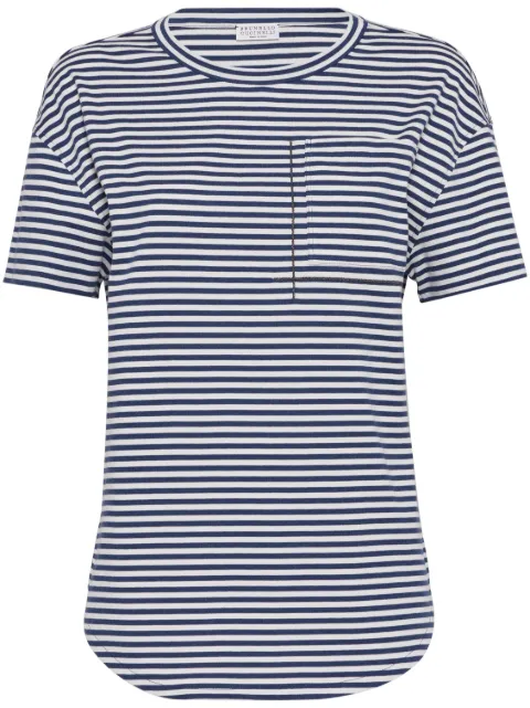 Brunello Cucinelli Monili-chain shirt Blue ML929HA820C7047