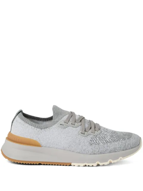 Brunello Cucinelli knitted sneakers Grey MZUKISO250CJN33