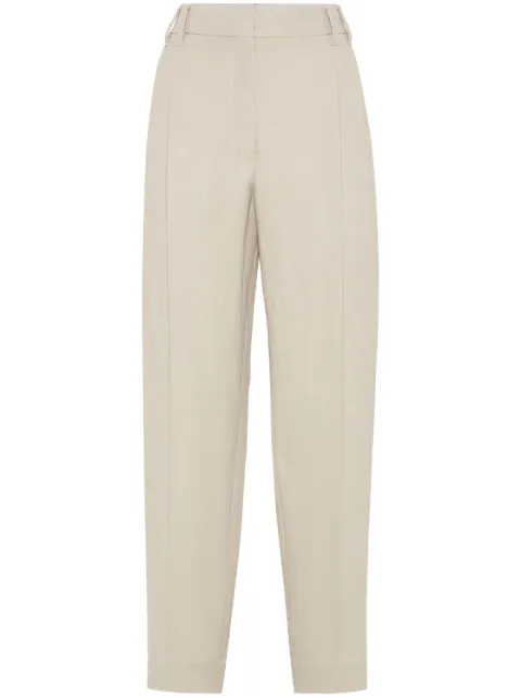 Brunello Cucinelli twill slouchy trousers Neutrals MH126P8292C3095