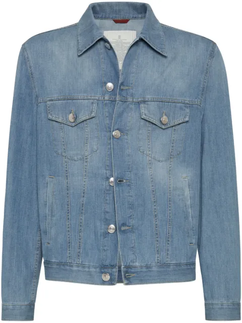 Brunello Cucinelli button-up denim jacket Blue ME6456909C1470