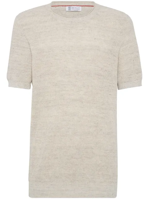 Brunello Cucinelli knitted T-shirt Neutrals M2L707710CGW35