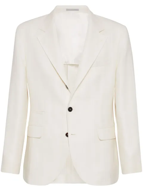 Brunello Cucinelli twill blazer Neutrals MR4757BTDC001