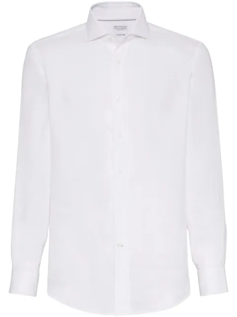 Brunello Cucinelli eco-linen shirt White MM6840627C001