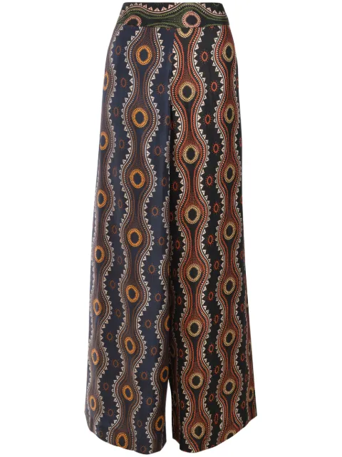 Biyan Fume silk trousers Blue PBFW24010