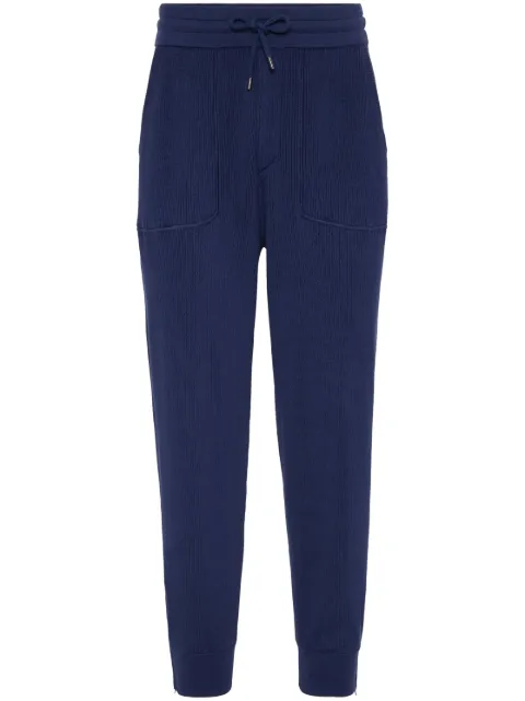 Brunello Cucinelli cotton track pants Blue M29201019GC2443