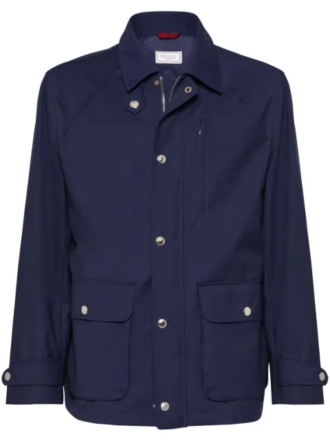 Brunello Cucinelli raglan-sleeve field jacket Blue MM4506428CLY73