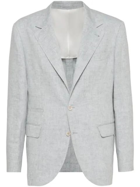 Brunello Cucinelli linen blazer Grey MB4307BTDC076