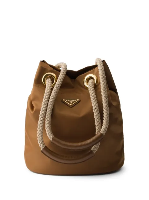 Prada Mariner Re-nylon small bucket bag Brown 1BE082VOOO2HG8