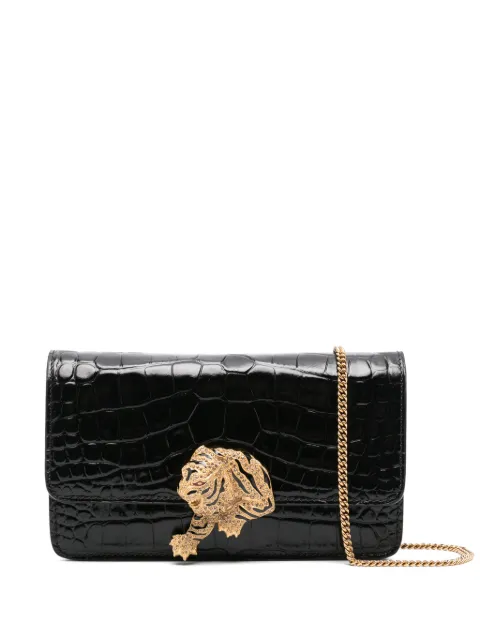 Roberto Cavalli Tiger-plaque cross body bag Black TKB023PZ975