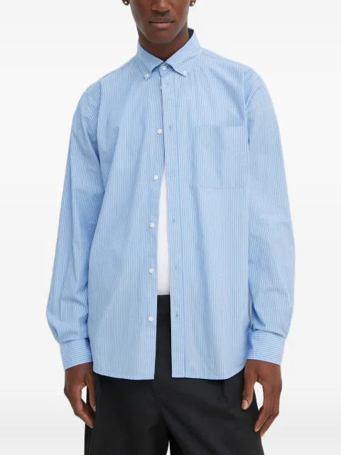Les Deux striped-pattern shirt Blue LDM410184