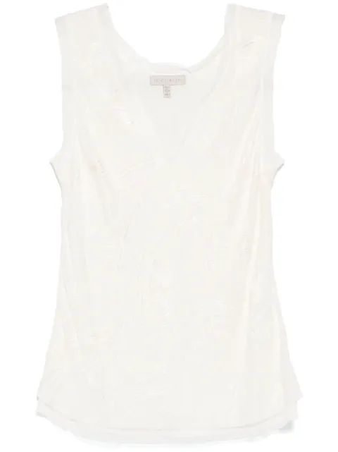 SHIATZY CHEN Sense of Ink Collection silk vest White 641624