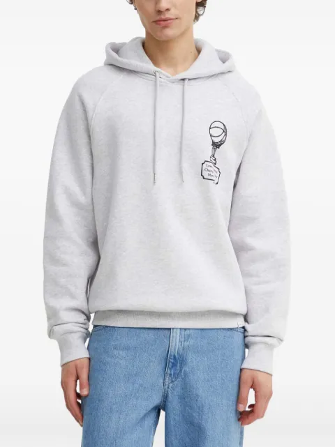 Les Deux graphic-print hoodie Grey LDM202032