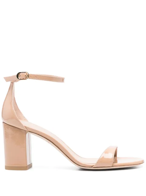 Stuart Weitzman 75mm Nudist sandals Neutrals NUDISTBLOCK75SJ983