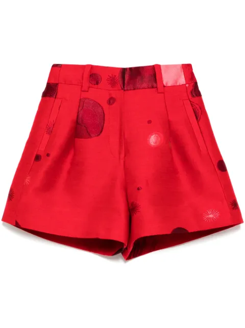 SHIATZY CHEN jacquard shorts Red 641423