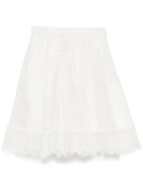 SHIATZY CHEN lace mesh skirt White 641362