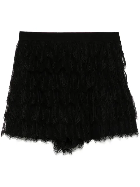 SHIATZY CHEN Sense of Ink Collection silk lace shorts Black 641203