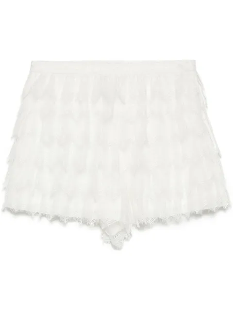 SHIATZY CHEN Sense of Ink Collection silk lace shorts White 641203