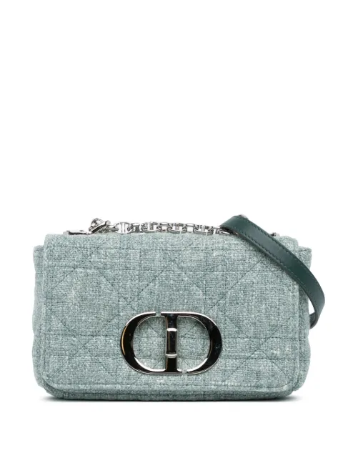 Christian Dior Pre-Owned 2022 Small Tweed Macrocannage Caro crossbody bag Green VJF6GWN2G3XOUV5D