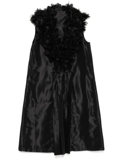 SHIATZY CHEN embroidered tulle coat Black 640694