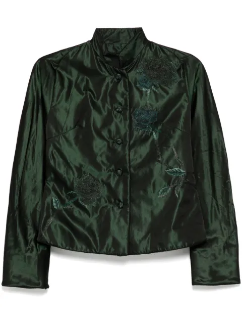SHIATZY CHEN Libre Collection mandarin collar cotton jacket Green 640086