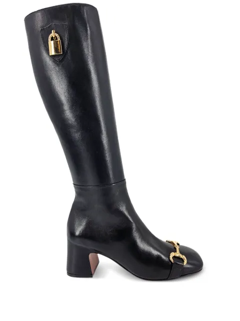 Madison Maison above-knee leather boots Black MD204