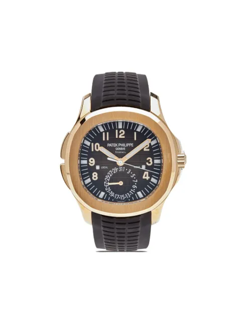 Patek Philippe Pre-Owned 2022 Aquanaut 'Travel Time Tiffany & Co.' 41mm Brown 5164R001